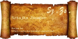 Sztojka Zsombor névjegykártya
