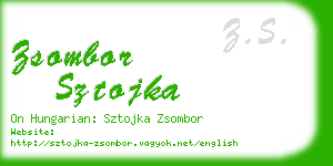 zsombor sztojka business card